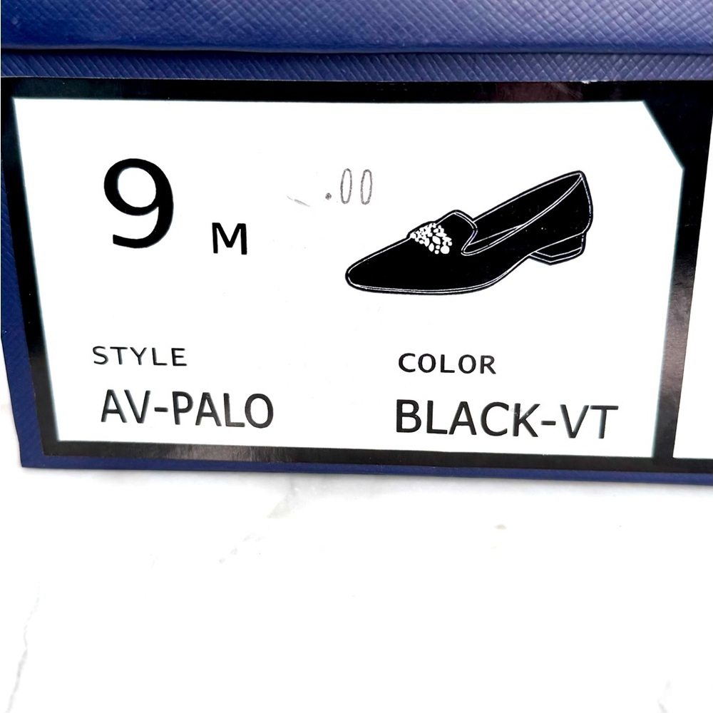 Adrienne Vittadini NIB Palo Flats Bejeweled point toe black Velvet,party,wedding - Picture 7 of 7
